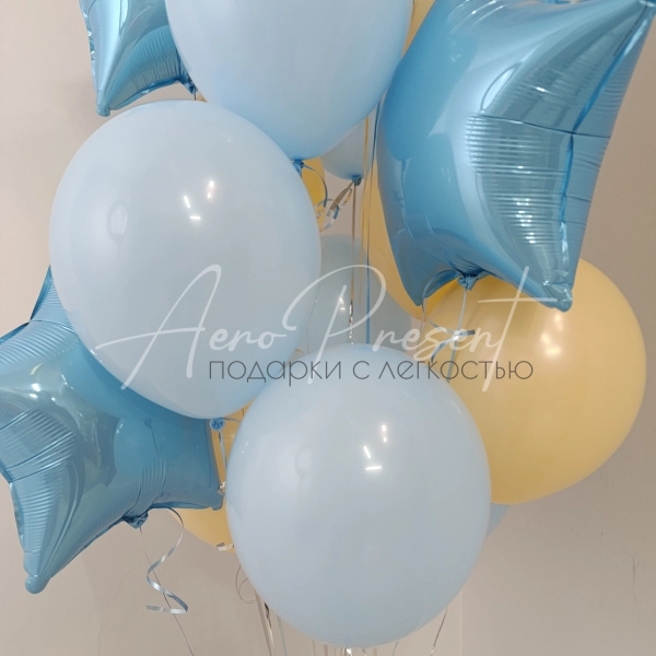 Бежево-голубое облако для малыша